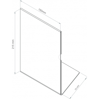 Display de mesa Acrílico.  Formato A5. 150 x 215 mm