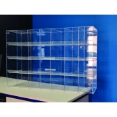 BALEIRO EM ACRÍLICO TRANSPARENTE COM 32 NICHOS