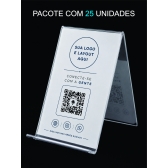 SUPORTE DE CELULAR EM ACRÍLICO PERSONALIZADO 25 UNIDADES
