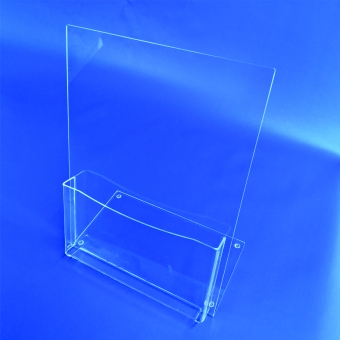 Display de mesa Acrílico.Tipo Canguru Formato A4. 210x300mm